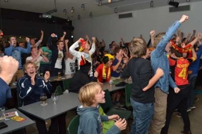 Rode Duivels op groot scherm